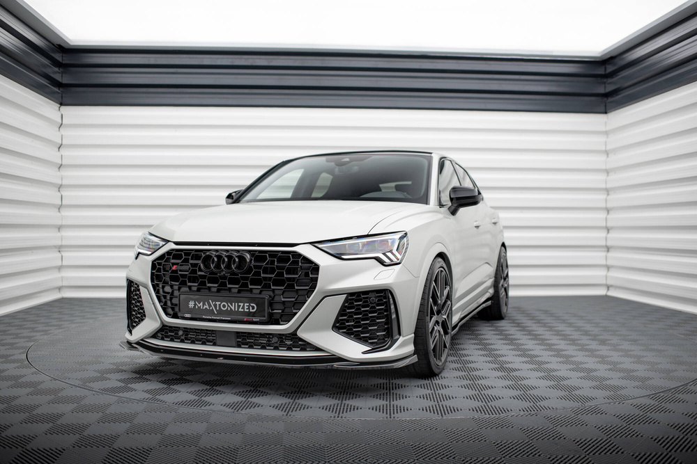 Voorspoiler V.2 AUDI RSQ3 Maxton Glans Zwart
