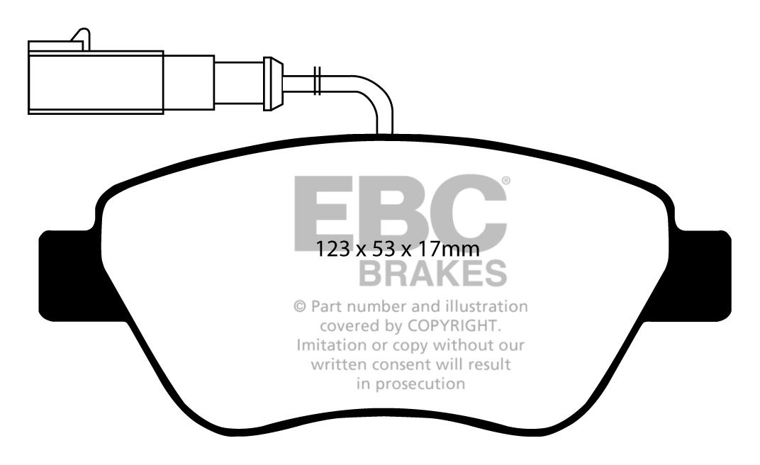 EBC Brakes LANCIA Musa 1.3 TD 2004-2006 Remblokken voorzijde