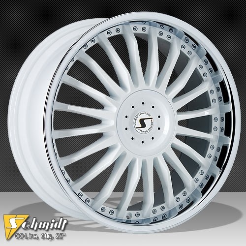 Schmidt CC Line ruedas (bordes pulidos) white 10x22