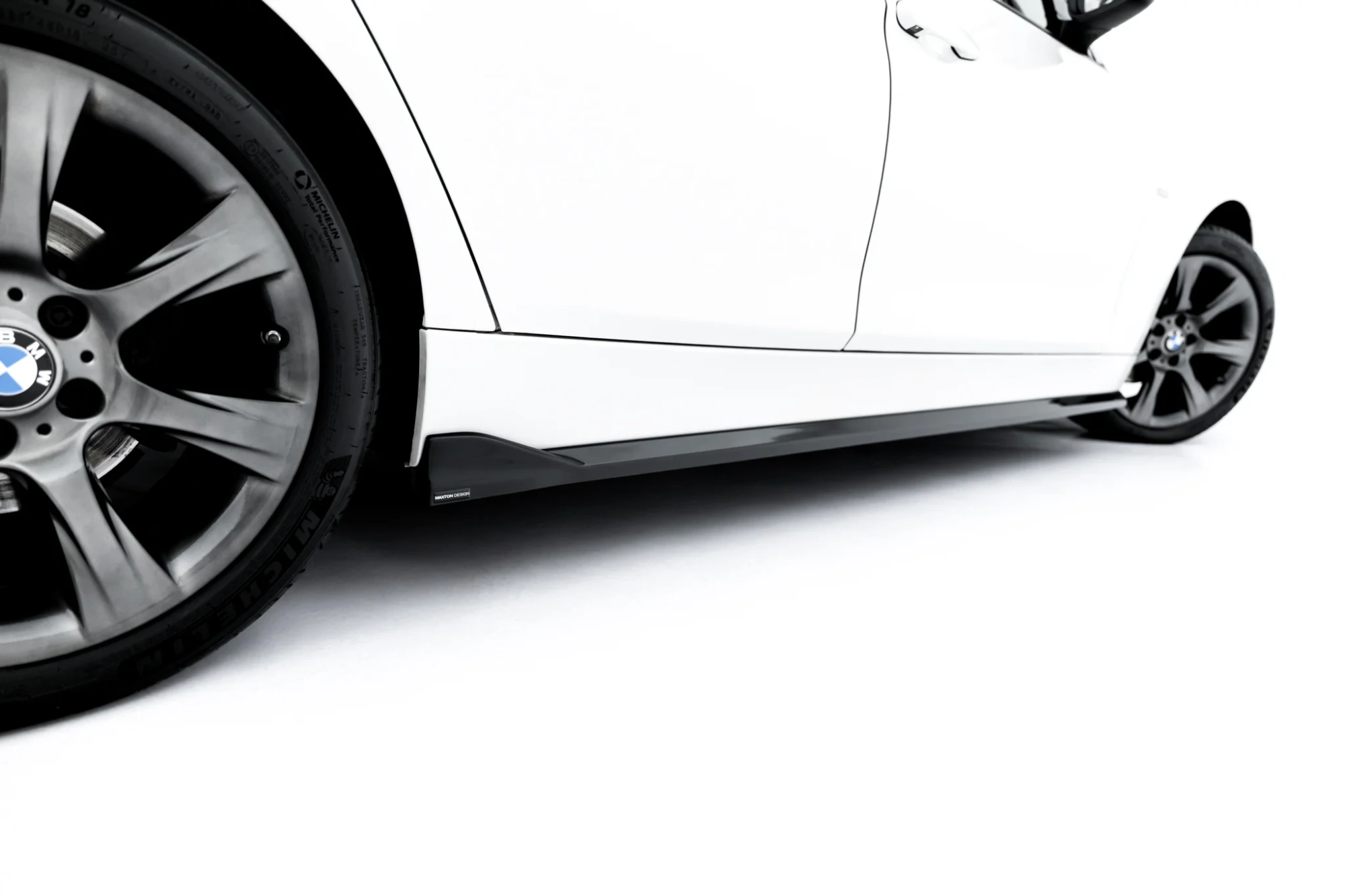 Side Skirts Diffusers BMW 3 Sportline Sedan / Touring F30 / F31 Maxton Glanzend Zwart