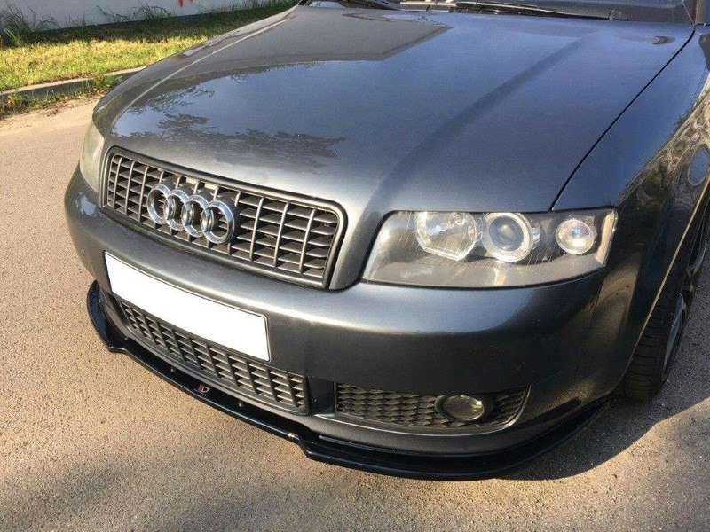Voorspoiler Audi A4 S-Line B6 V.2 Glanzend Zwart
