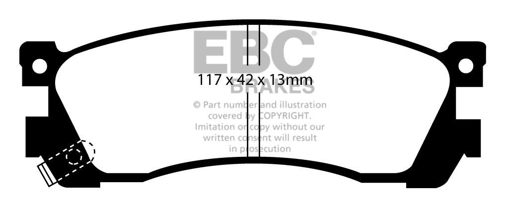 EBC Brakes MAZDA MPV 2.3 2002-2006 Remblokken achterzijde
