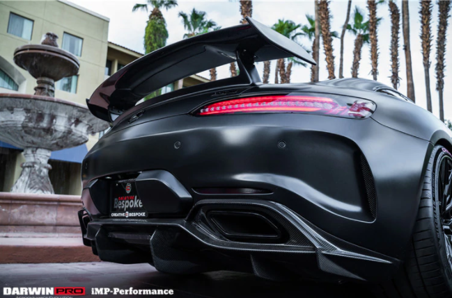 Mercedes Benz AMG GT/GTS/GTC IMP Style Deels Carbon Fiber Achterbumper met Diffuser 2015-2016