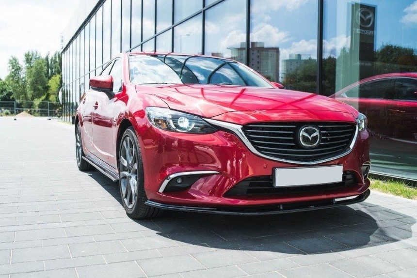 Voorspoiler Mazda 6 GJ Mk3 Maxton Design glans zwart