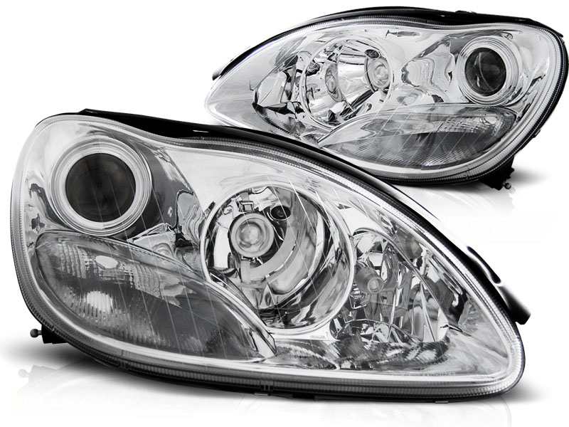 Headlights Mercedes-Benz S-Klasse Typ W220 Bj. 98-01 chome