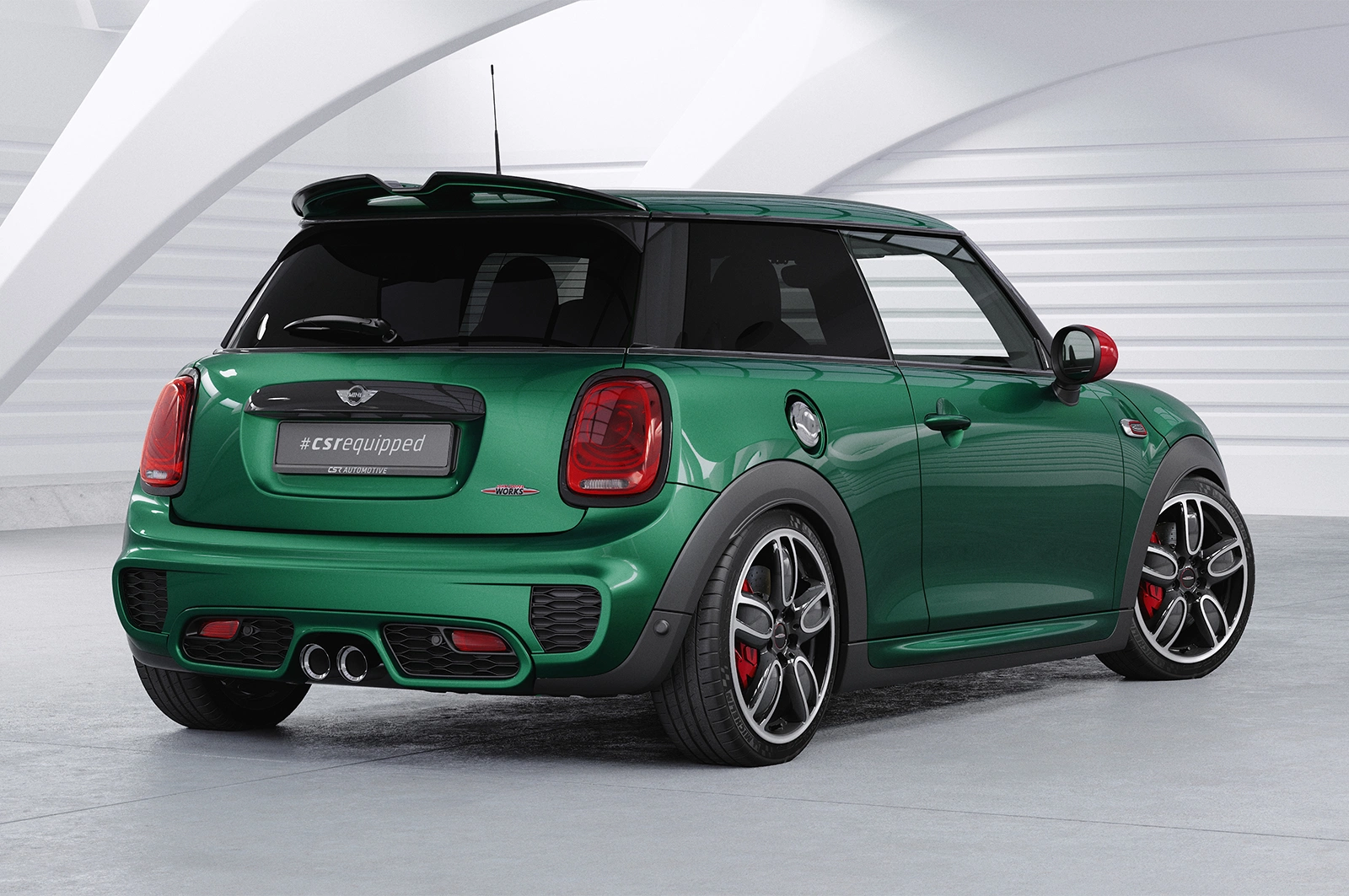 Achterspoiler Mini F55 / F56 JCW / JCW-Trim glans zwart 2016–