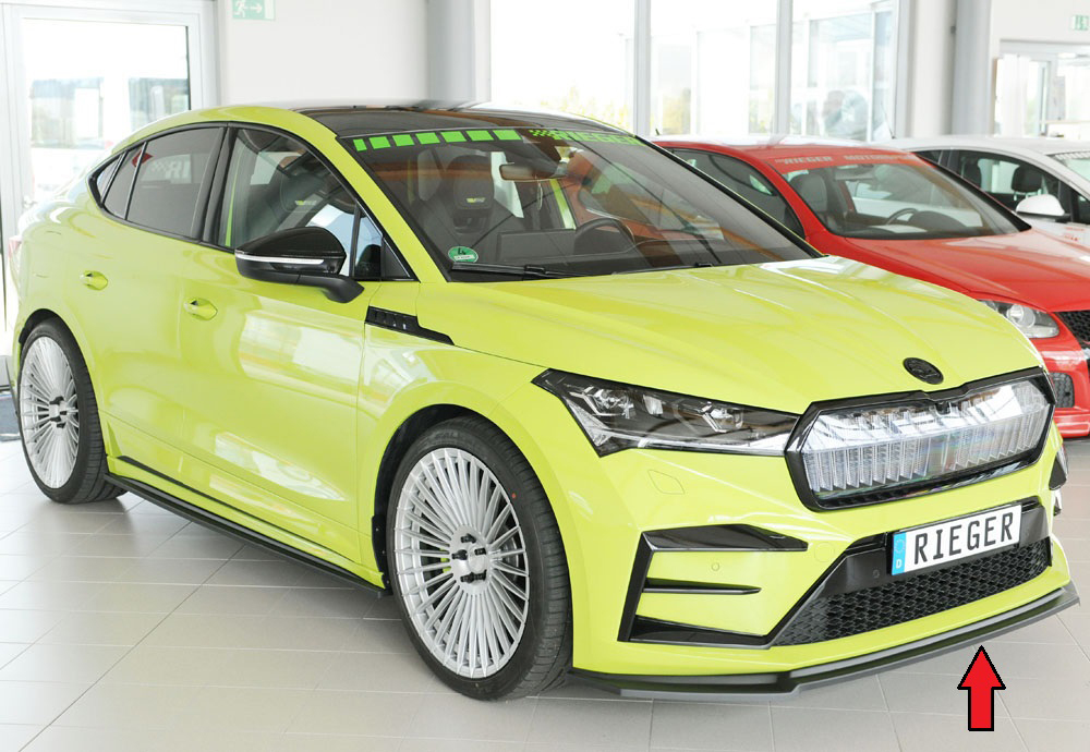 Voorspoiler Skoda Enyaq iV (NY): 10.20-01.2025 glans zwart