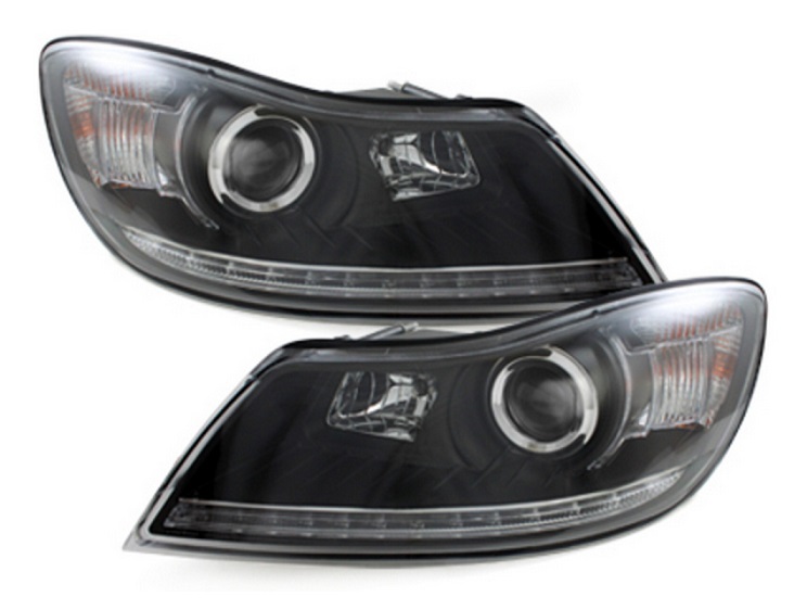 Faros Skoda Octavia 09-12 Dayline Los ojos del Diablo negro
