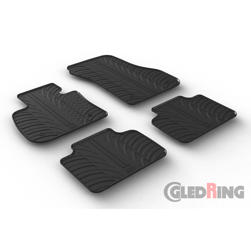 Rubbermatten  BMW 2-Serie F45 Active Tourer 2014-2021 (T profiel 4-delig + montageclips)