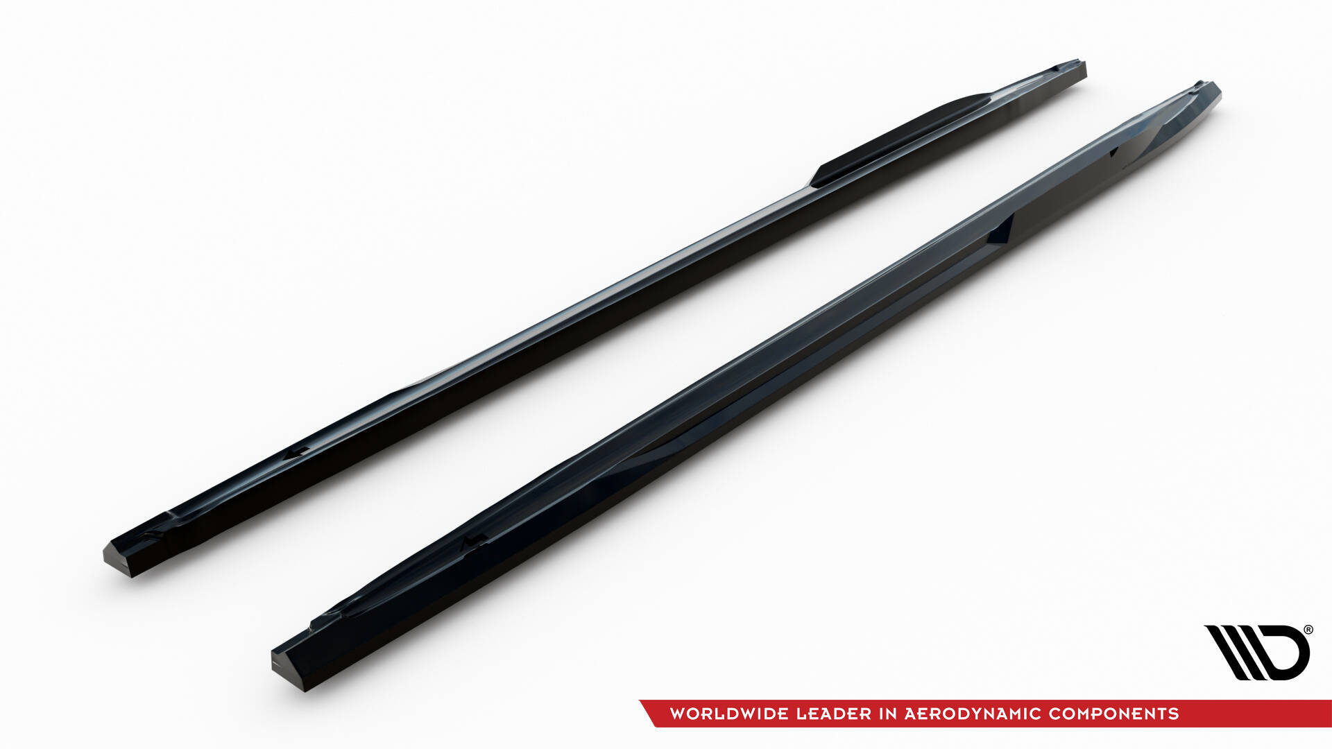 Zijskirts V.2 Audi S3 / A3 S-line 8Y Facelift Maxton Glanzend zwart