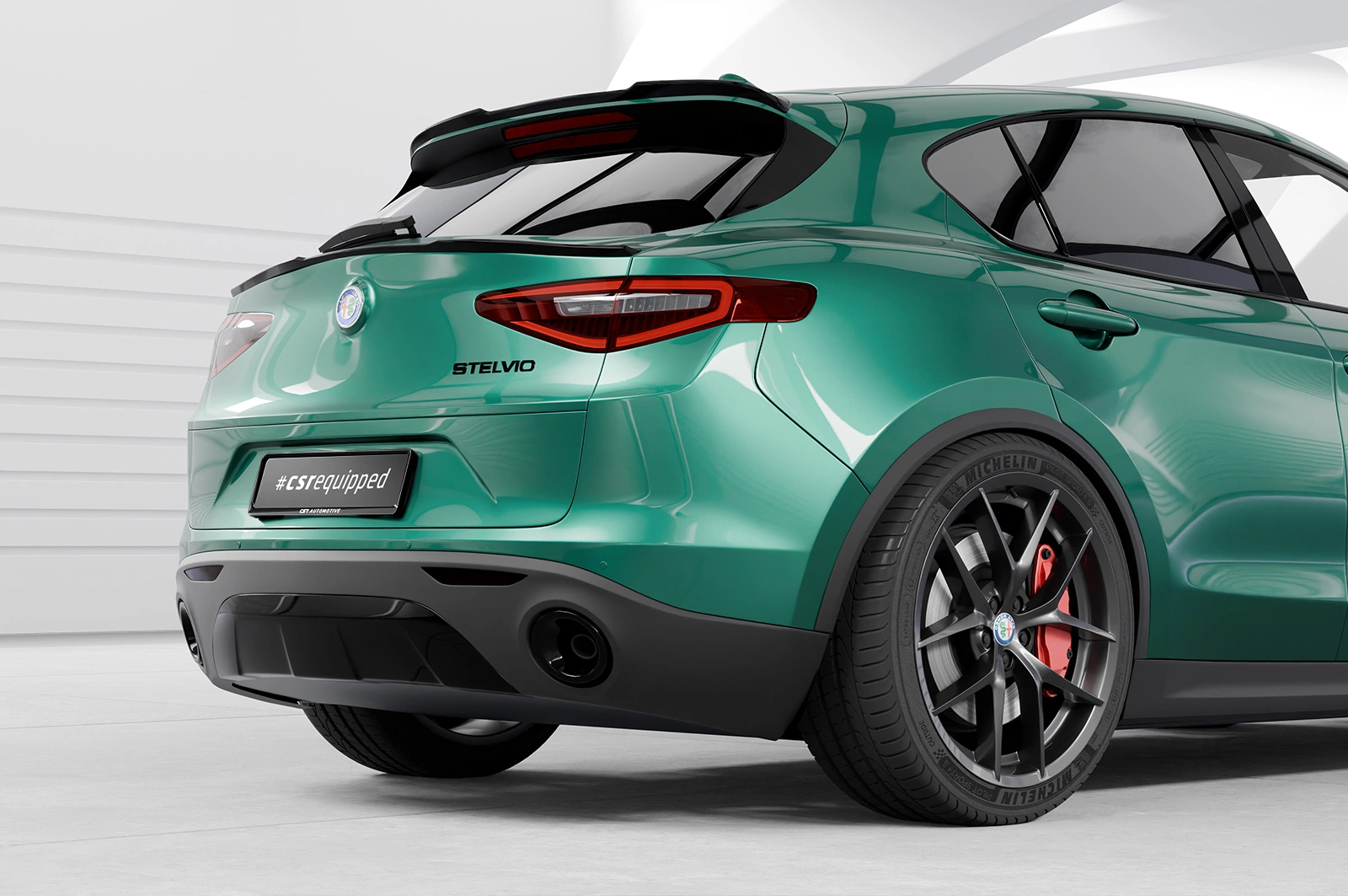 Achterspoiler Alfa Romeo Stelvio glans zwart
