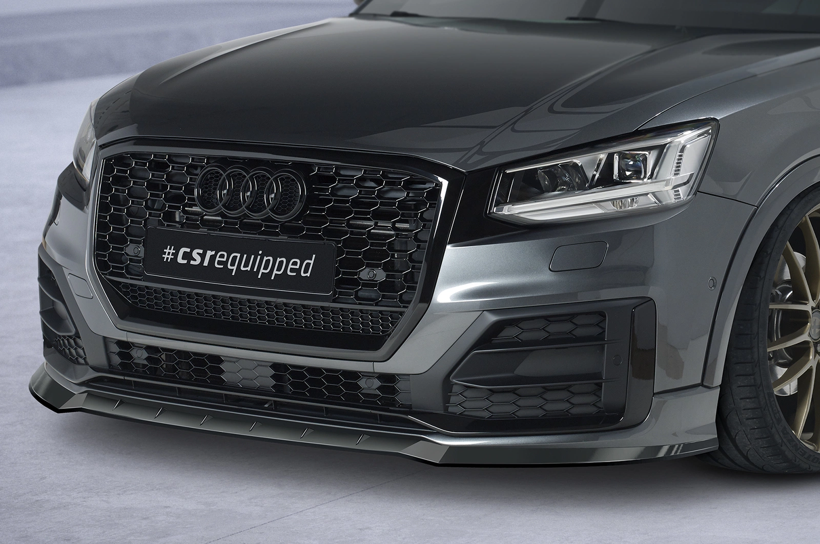 Voorspoiler Audi Q2 (Typ GA) S-Line glans zwart