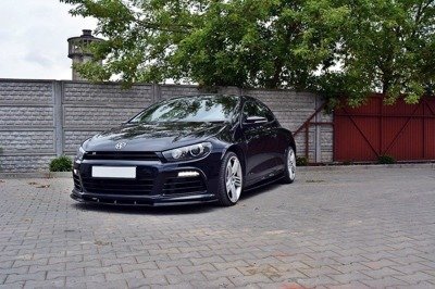 Voorspoiler V.1 Volkswagen Scirocco R Maxton Glans Zwart