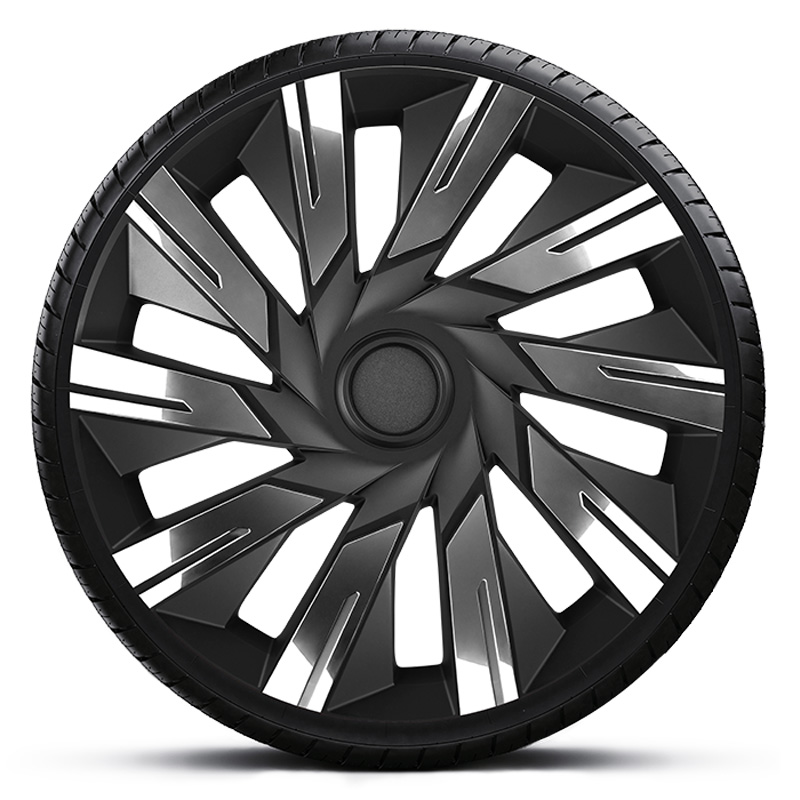 4-Delige J-Tec Wieldoppenset Tecna 16-inch chroom/zwart