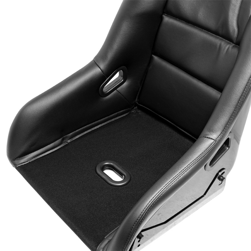 Sportstoel 'BS1' - Zwart Kunstleder - Vaste polyester rugleuning - incl. sledes