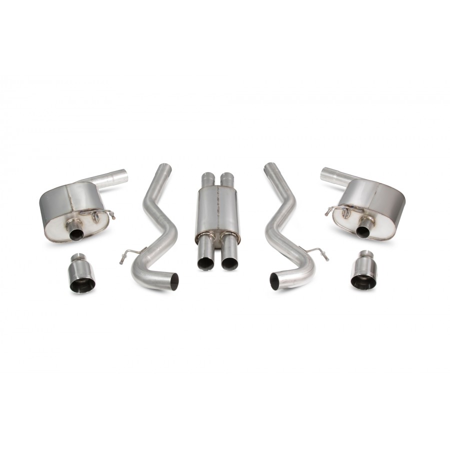 Scorpion uitlaat Ford Mustang 5.0 V8 GT gepolijst & resonerend