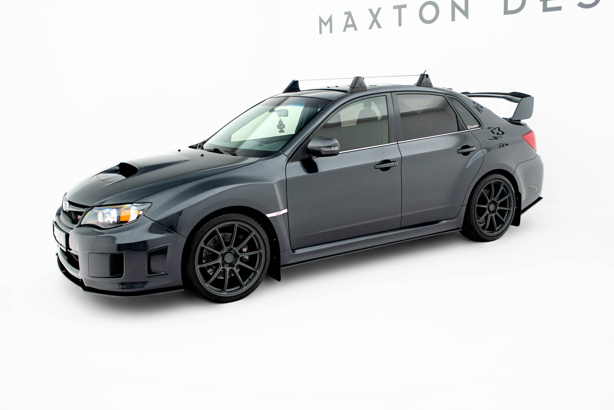 Street Pro Zijskirts Subaru Impreza WRX STI MK3 Facelift Maxton Glanzend zwart