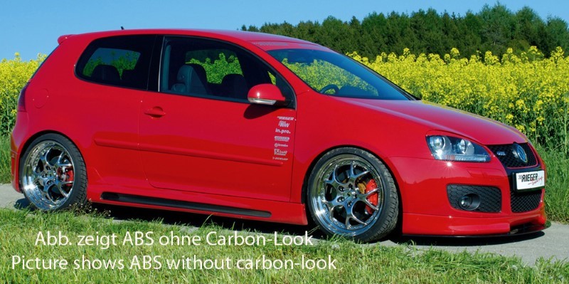Spoilerzwaard Carbon recht voor Voorspoilerlip VW Golf V GT/GTI