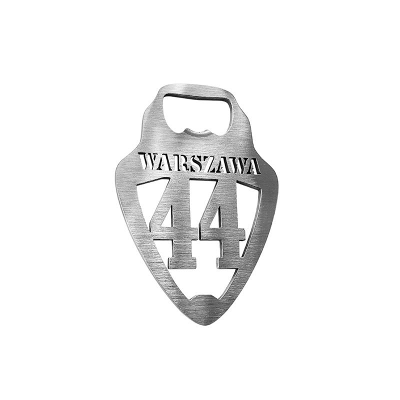 RVS Flesopener - 'Warszawa 44' (Zilver)