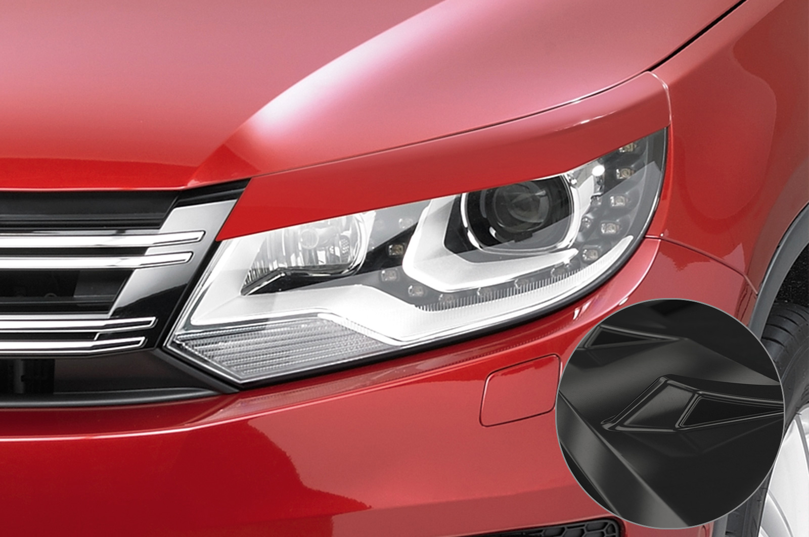 Koplampspoiler VW Tiguan I (5N) CSR Glans Zwart
