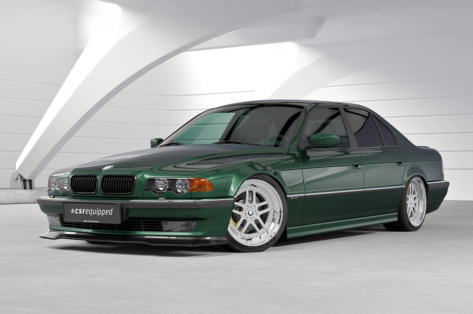 Voorspoiler für BMW 7er glans zwart