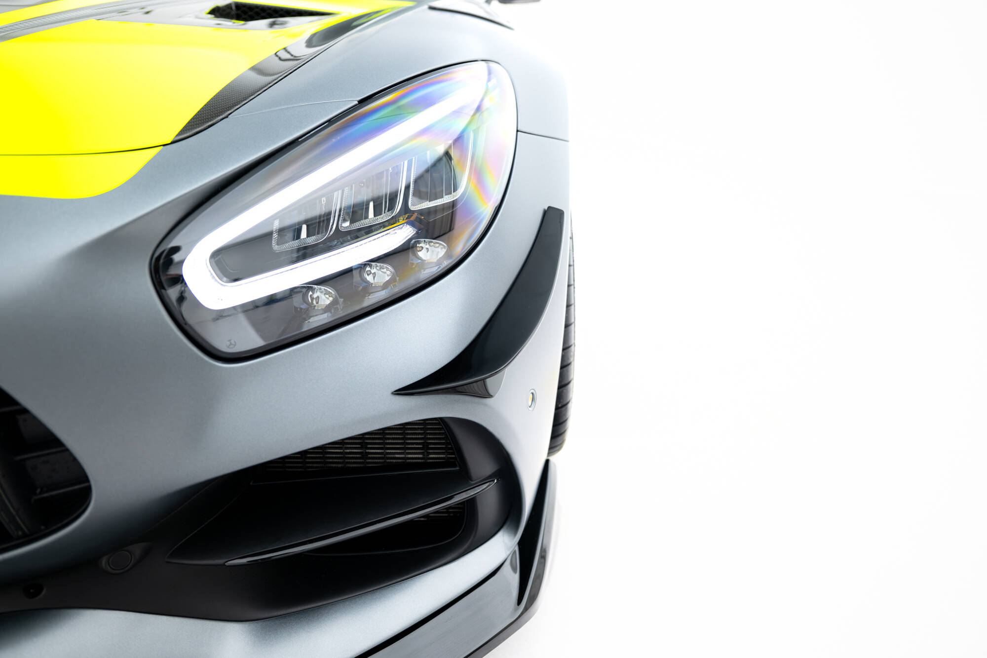 Voorbumper Spoilers Mercedes-AMG GT C C190 Facelift Maxton Glanzend zwart