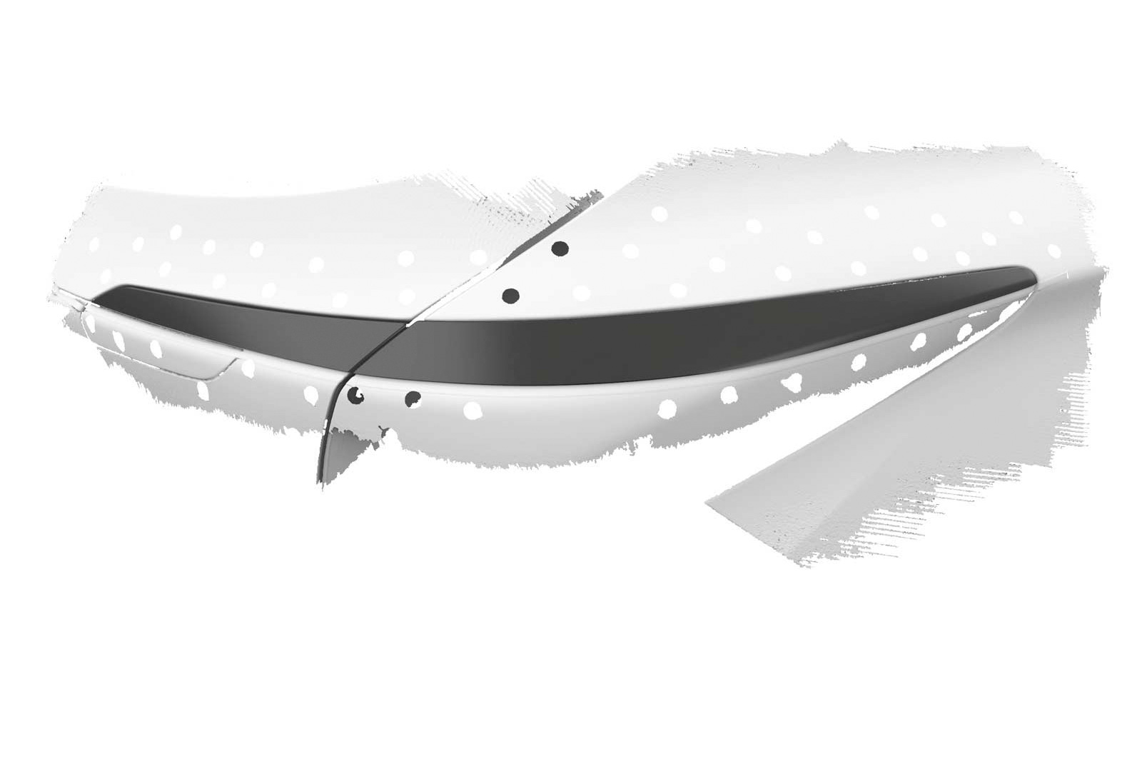 Achterlichtspoiler Mercedes Benz A-Klasse W177 CSR Glans Zwart