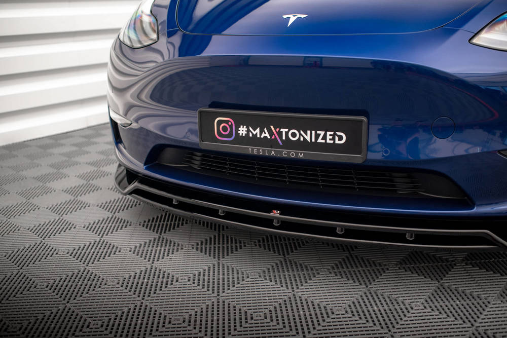Voorspoiler V.2 Tesla Model Y Maxton Glans Zwart