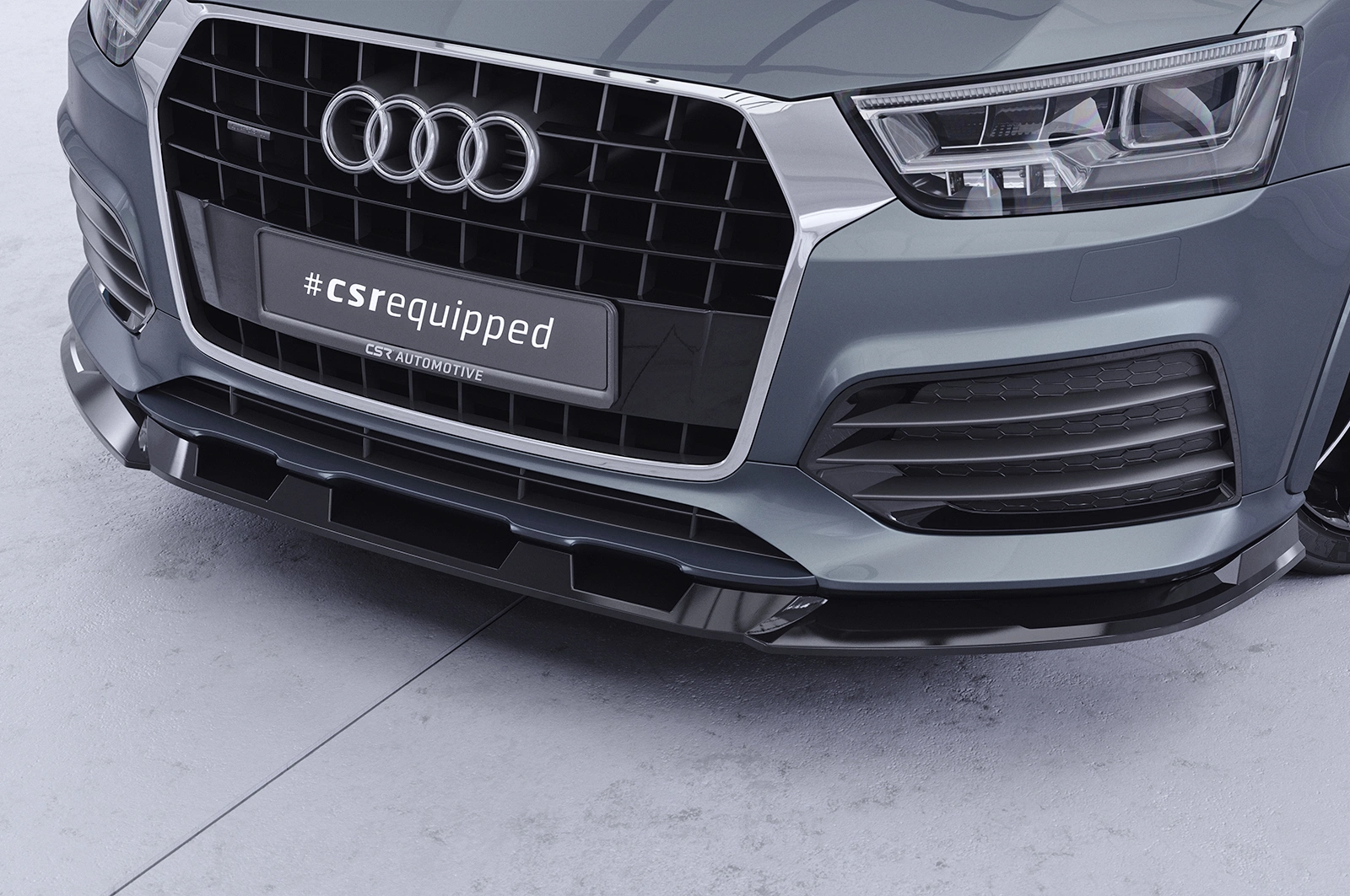 Voorspoiler Audi Q3 (8U) Glans Zwart van CSR Automotive (2014-2018 Facelift)