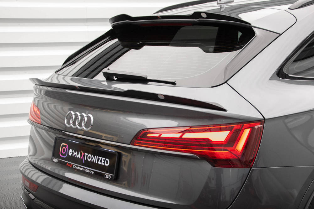 Spoiler Audi Q5 S-Line & SQ5 Sportback Facelift 2020 - Maxton Glans Zwart