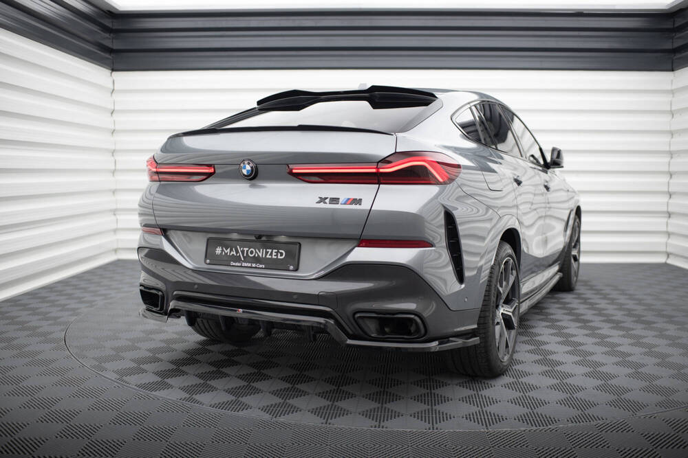 Diffuser V.1 BMW X6 M-pakket G06 FL Maxton Glans Zwart