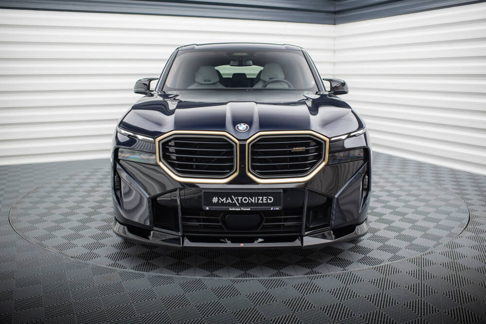 Voorspoiler BMW XM G09 Maxton Glans Zwart V.2