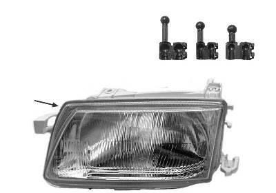 koplamp, H4, Carello, elektr verstelb, links, 09/1994-Opel Astra