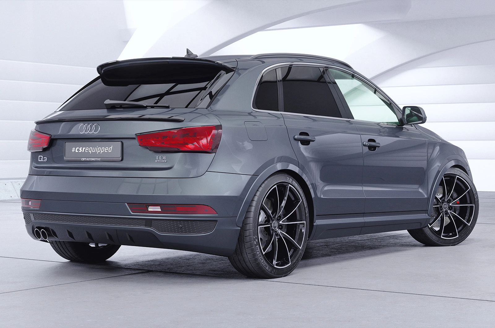 Achterspoiler Audi Q3 8U glans zwart 2011–2018 van CSR Automotive