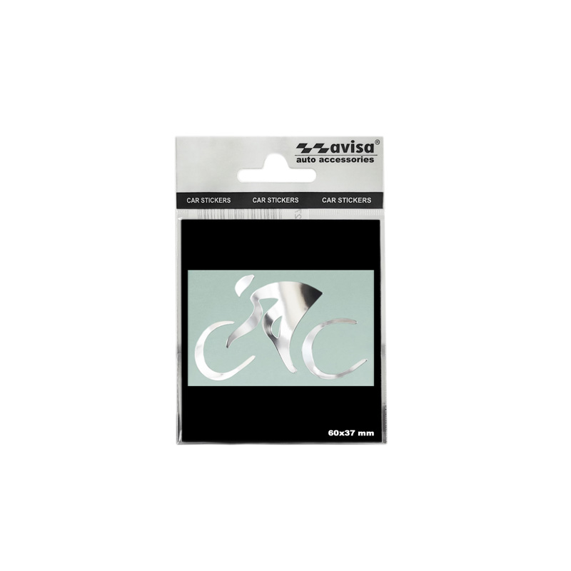 Nikkel Sticker 'Cyclist' - 65x40mm