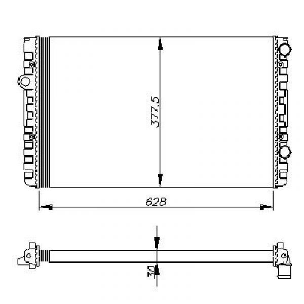 Radiator GOLF 91-97 628x377 1.9TD/TDI/SDI 1Y/AAZ/1Z