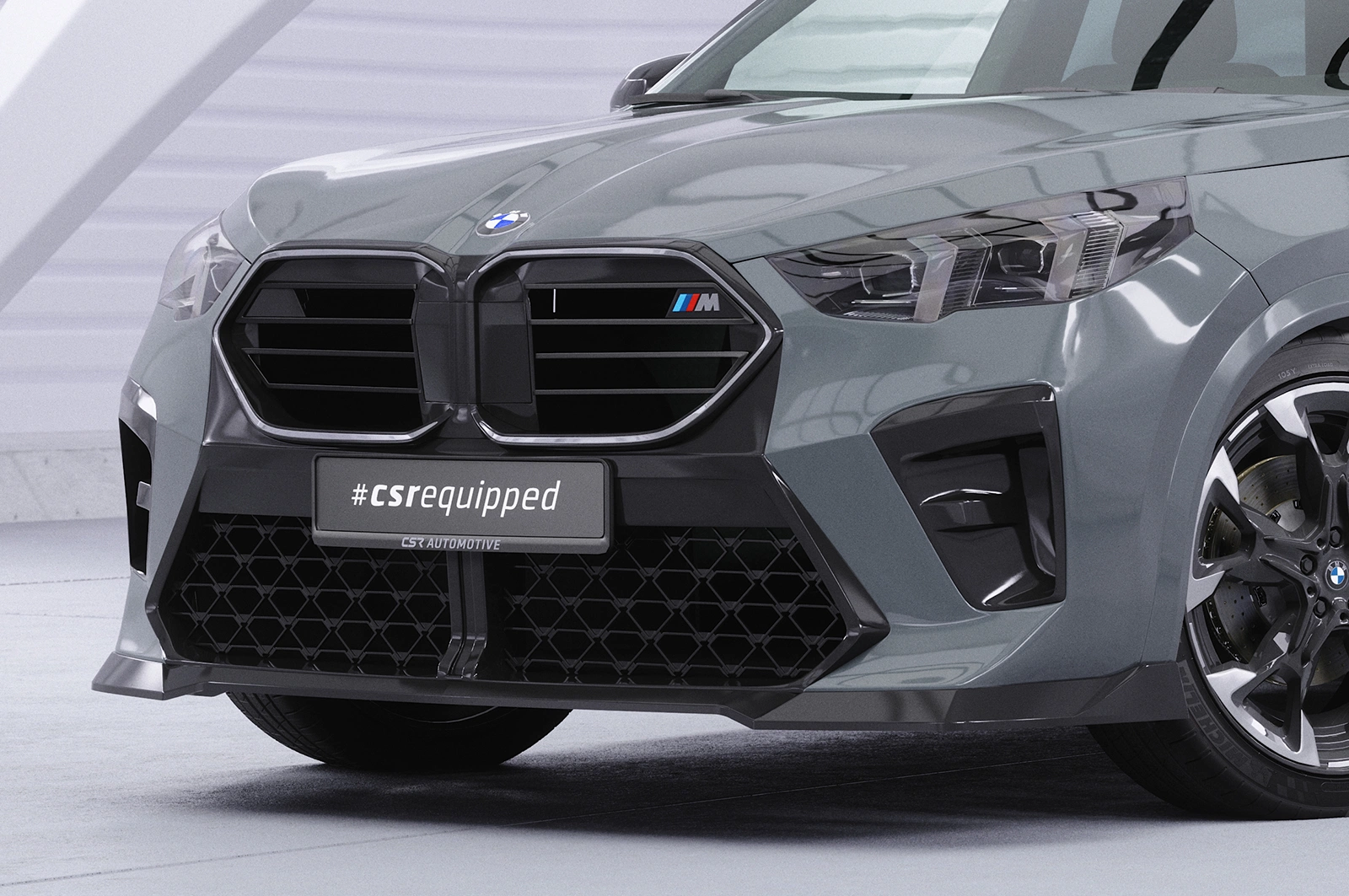 Voorspoiler BMW X2 / iX2 (U10) glans zwart