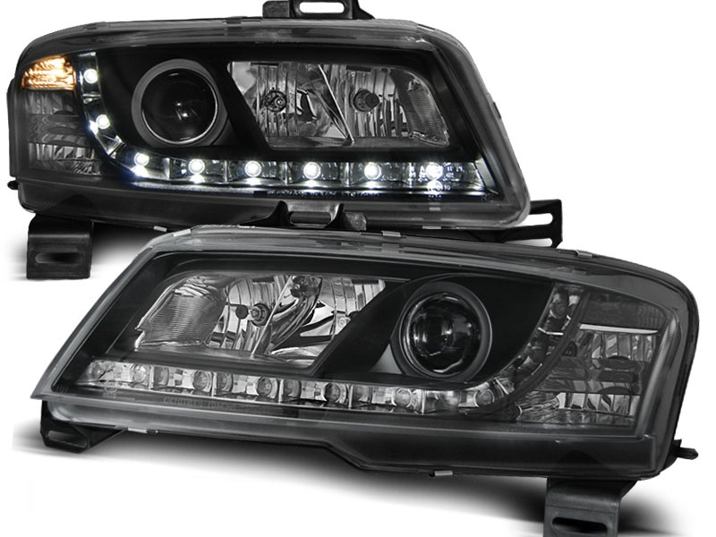 Headlights Fiat Stilo 3drs 01-08 Devil Eyes Dlite LED Black