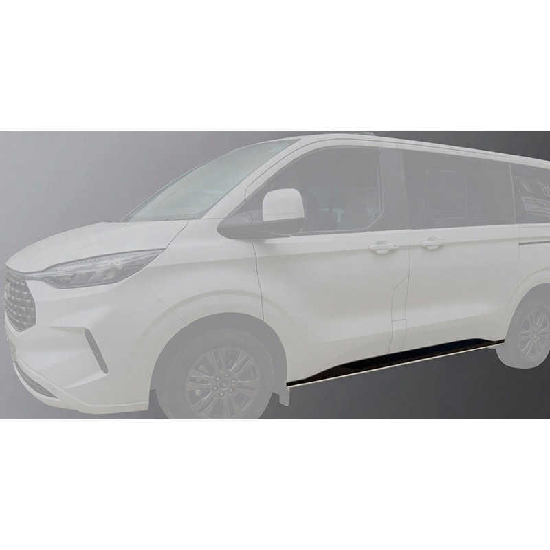 RGM Set Zijpanelen  Volkswagen Transporter T7 2024- & Ford Transit/Tourneo Custom 2023- Korte wielbasis - Glanzend Zwart