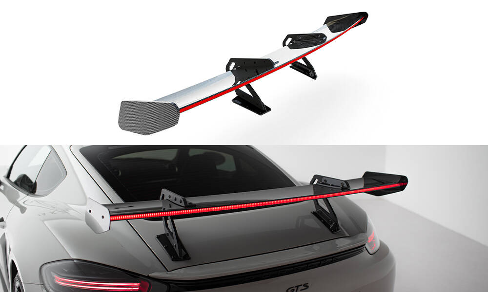 Carbon Spoiler V.1 + LED Porsche 718 Cayman 982C Maxton