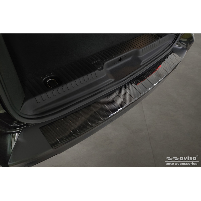 Echt 3D Carbon Achterbumperprotector  Peugeot Traveller 2016- 'Ribs'