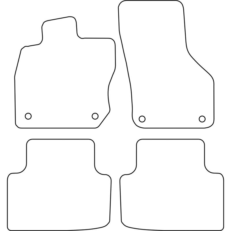 Automatten Velours  Skoda Octavia IV (NX3) Sedan/Kombi e-Tec 2020-