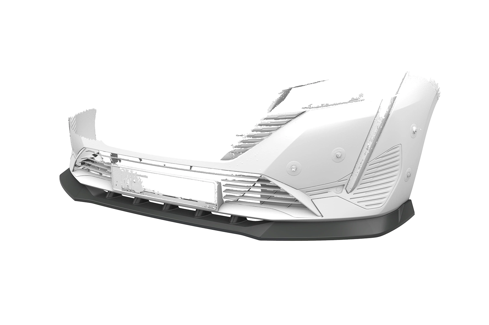 Voorspoiler Peugeot 308 (P51) glans zwart
