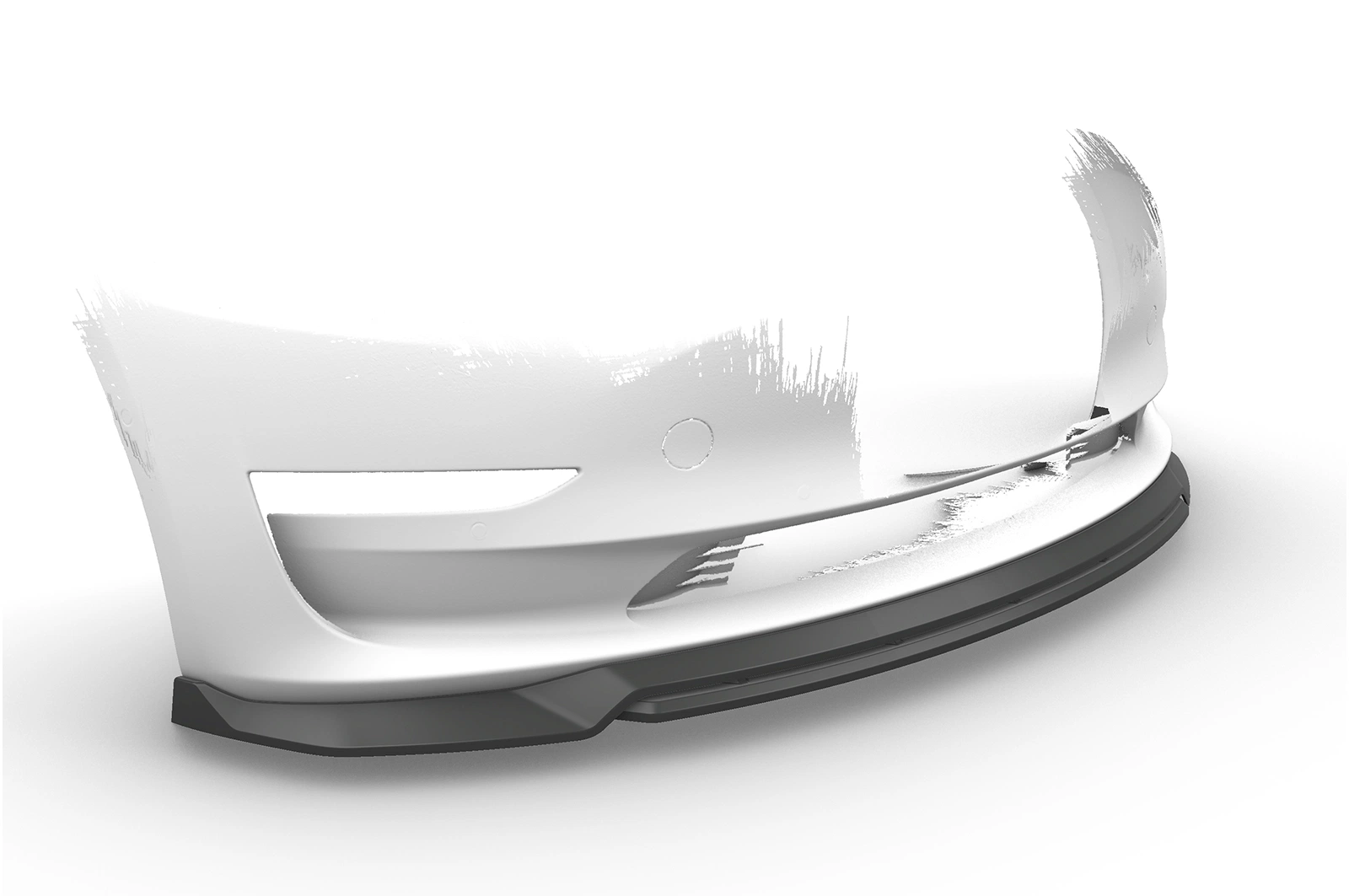 Voorspoiler Tesla Model 3 Glans Zwart (2017–09/2023 Voor Facelift) CSR