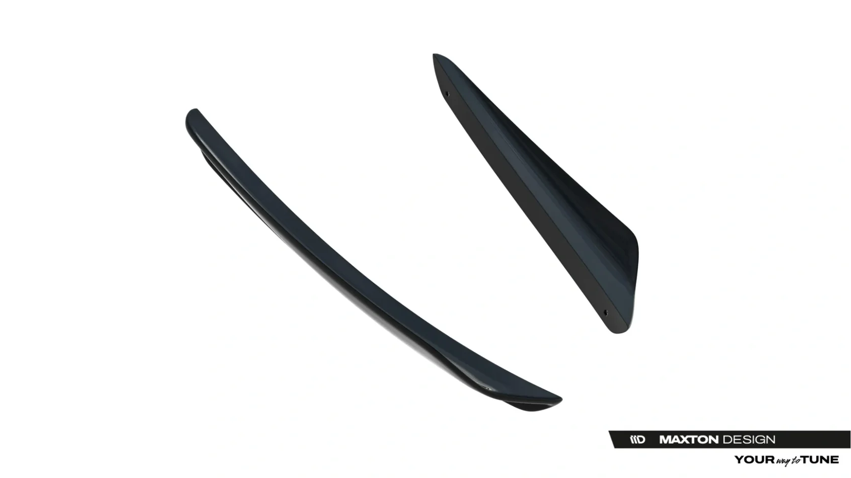 Voorbumper Wings (Canards) Skoda Kodiaq RS Mk2 Glans Zwart