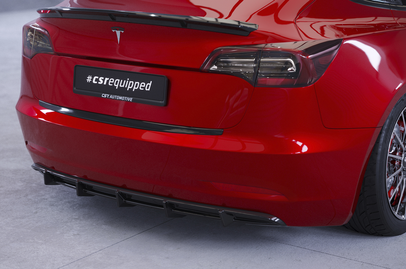Diffuser Tesla Model 3 CSR Glans Zwart