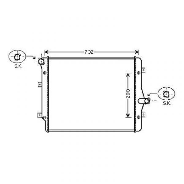 Radiator GOLF/EOS/Audi A3 8P 03-10 650x445x32 ZIE 11.01 +/-AC