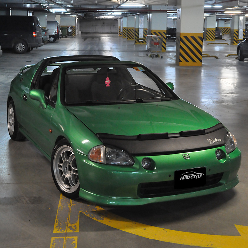 Motorkapsteenslaghoes  Honda CRX Del Sol 1993-1997 zwart