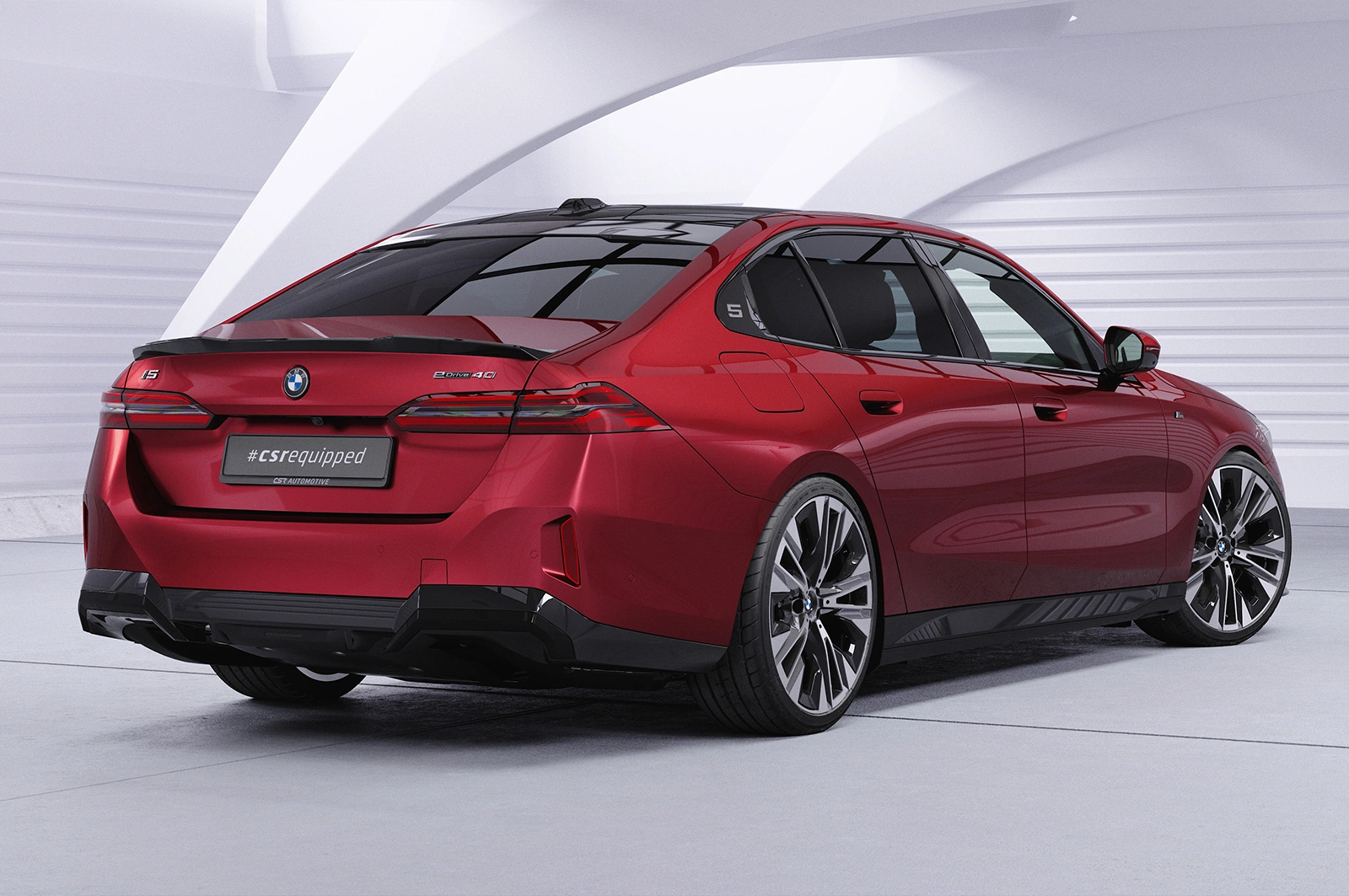 Achterspoiler BMW 5er / i5 g60 glans zwart