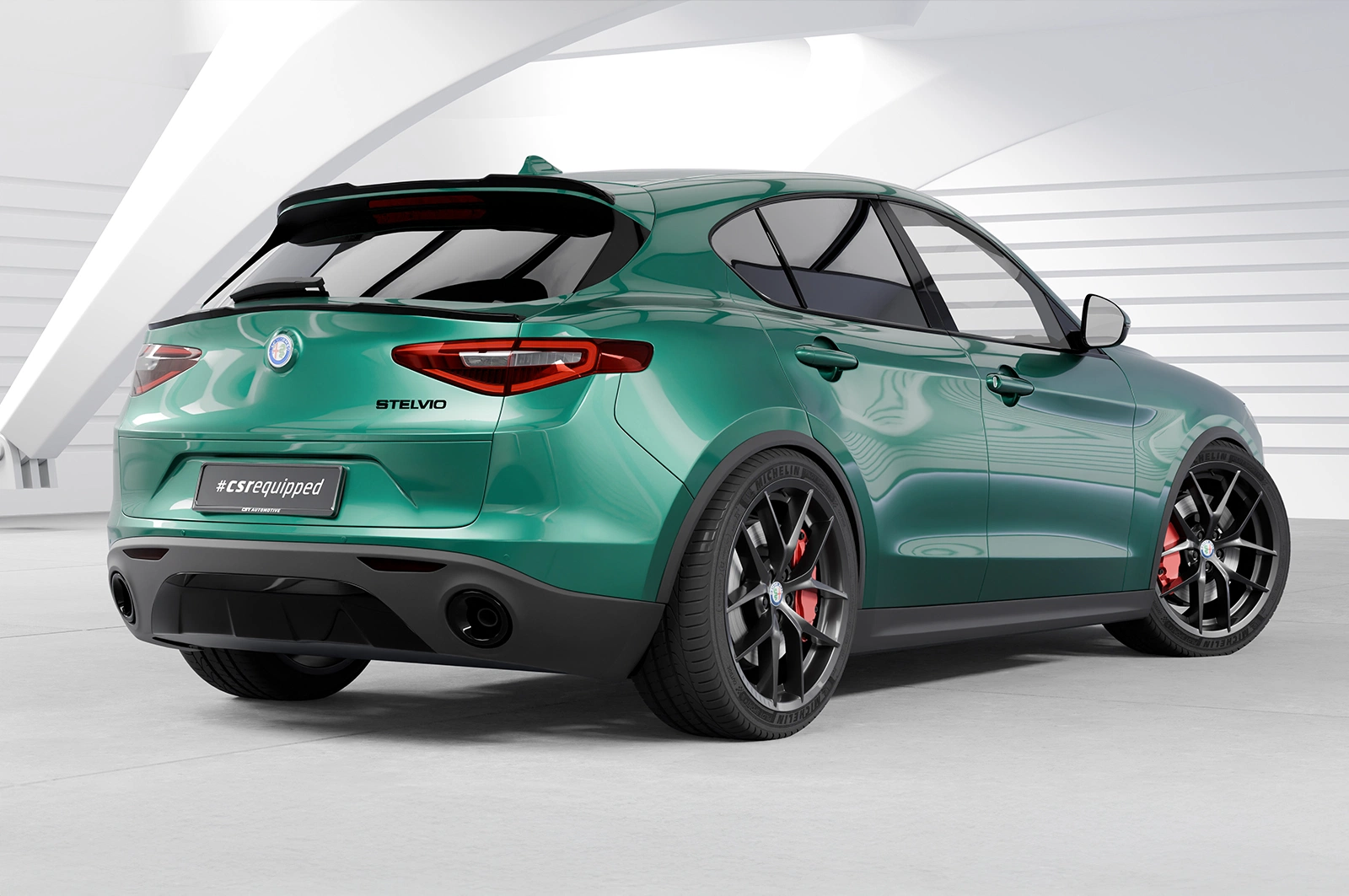 Achterspoiler Alfa Romeo Stelvio glans zwart